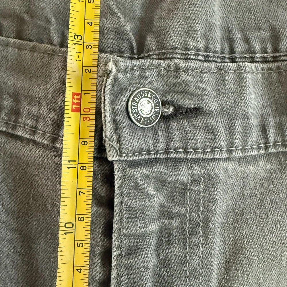 Levis 541 Jeans Mens 42x30 Gray Denim Athletic Slim Fit Tapered Stretch Workwear
